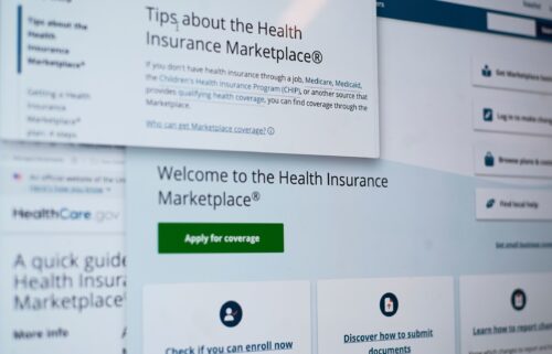 Pages from the Affordable Care Act health insurance website are seen on a computer screen in New York on Tuesday.