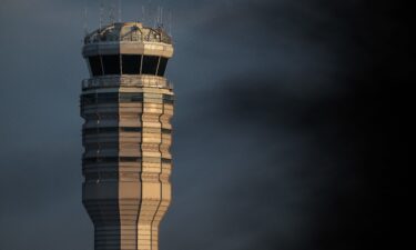 The air traffic control tower at Reagan National Airport in Arlington
