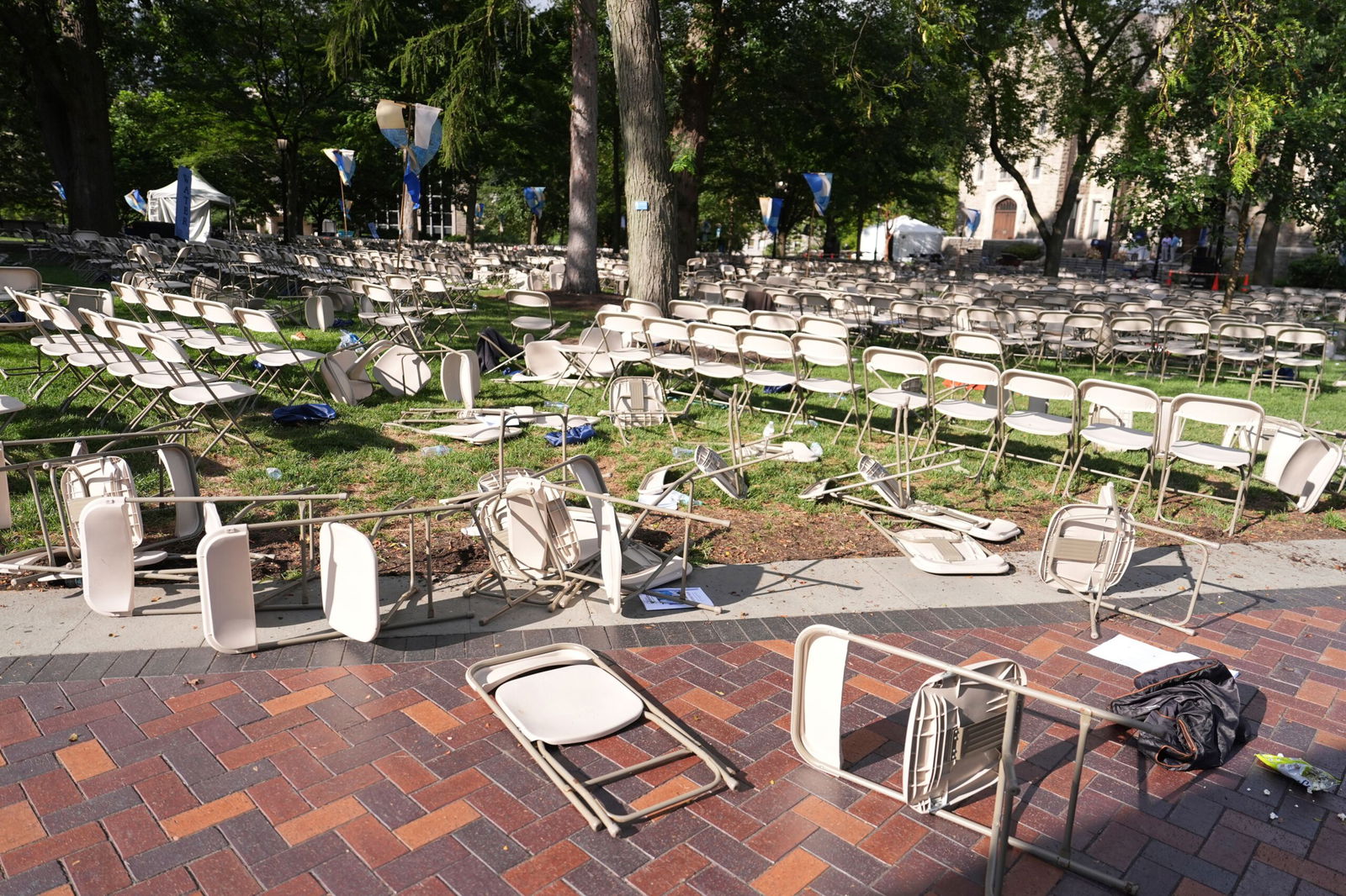 <i>Matt Slocum/AP via CNN Newsource</i><br/>Police gather at Villanova University after an active shooter was reported August 21