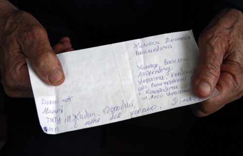 This note is the only letter Halyna and Vasyl Khyliuk received from their son Dmytro since his detention more than two years ago.