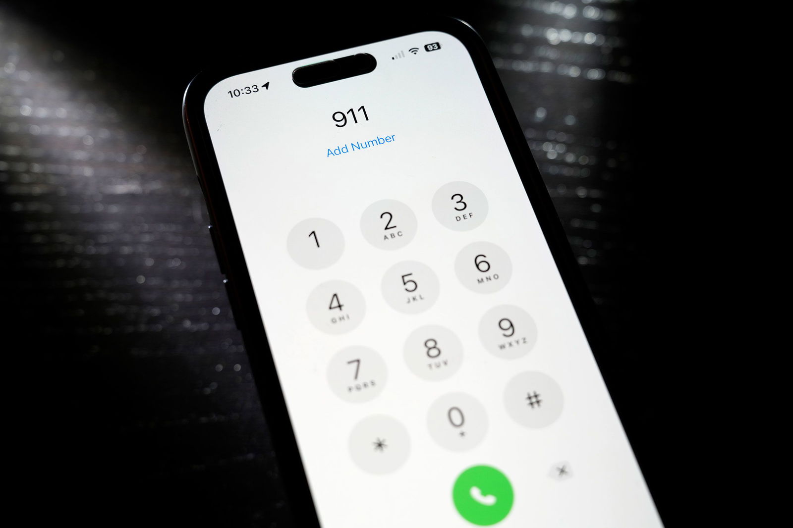<i>Jeff Roberson/AP via CNN Newsource</i><br/>Emergency 911 number is dialed on a mobile phone on April 18