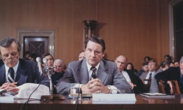 FBI Director William Webster appears before the Senate Intelligence Committee in February 1980.