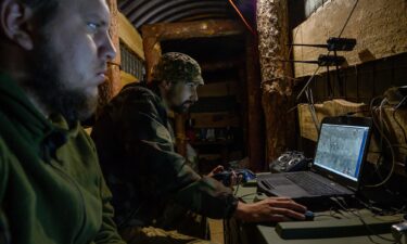 Ukrainian troops fly a reconnaissance drone over Russian-occupied areas of the Donetsk region on September 21. Russia’s advance into Ukraine slowed by almost half in September.