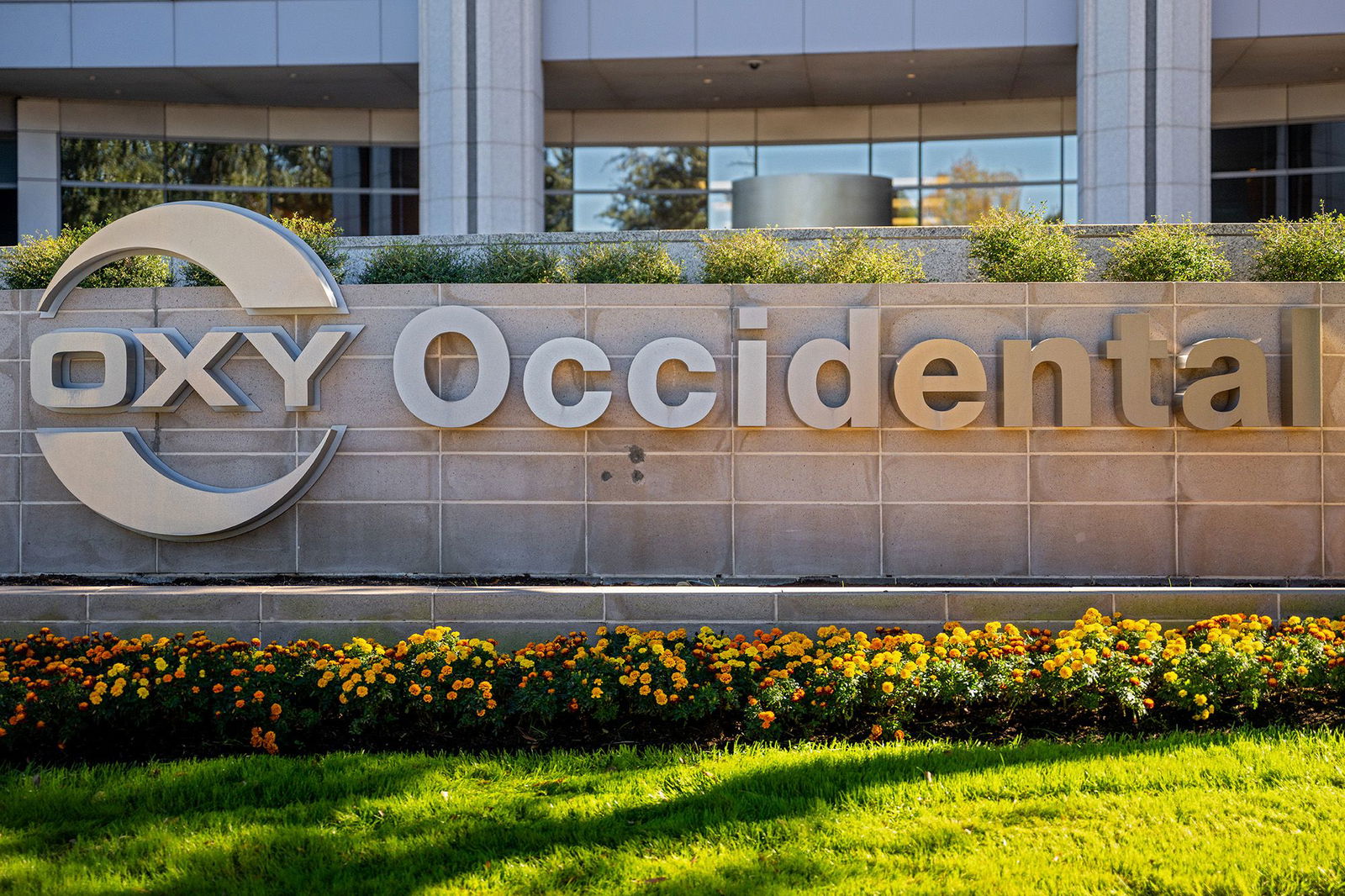 <i>Brandon Bell/Getty Images via CNN Newsource</i><br/>The Occidental Petroleum Headquarters in Texas.