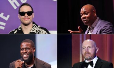 Clockwise from left: comedians Pete Davidson