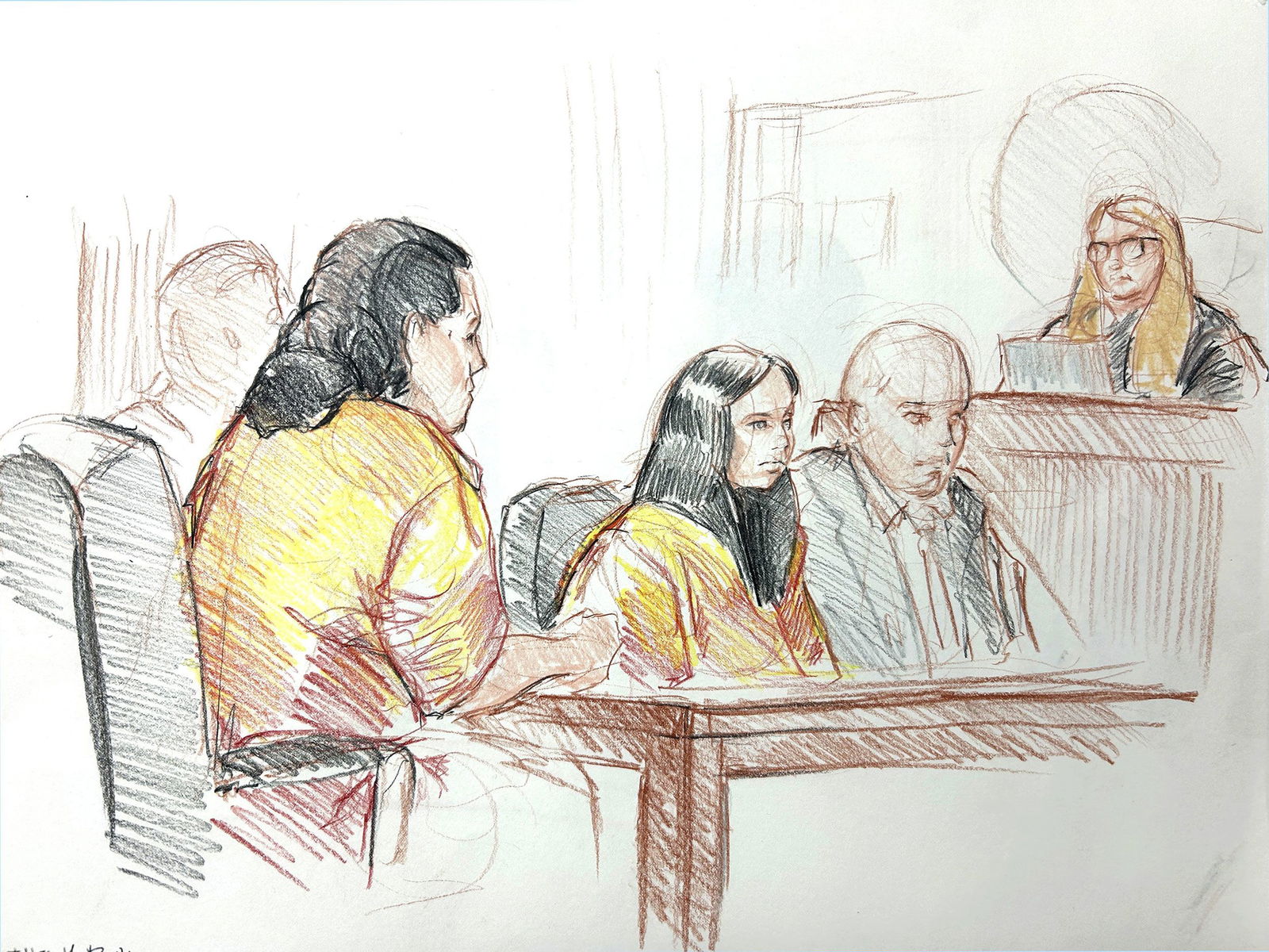<i>Cliff Questel via CNN Newsource</i><br/>Marimar Martinez and Ian Santos Ruiz appear in federal court on October 6.