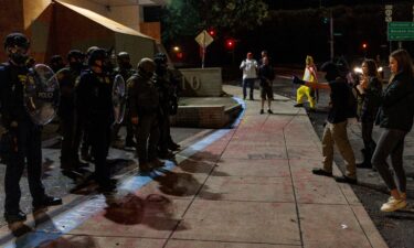 The ICE building in Portland has been the site of protests against the Trump administration’s immigration policies for months.