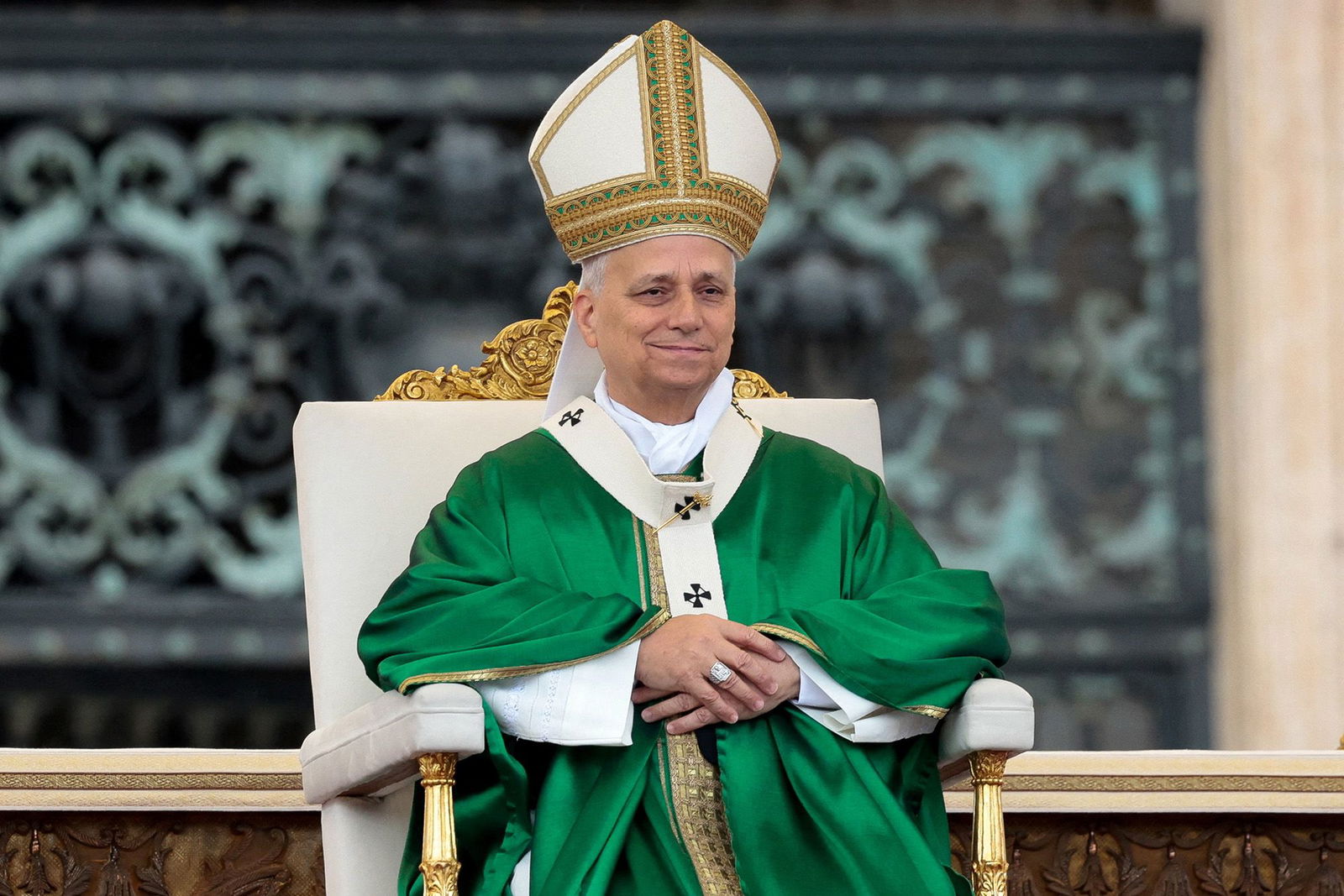 <i>Remo Casilli/Reuters via CNN Newsource</i><br/>Pope Leo XIV leads Mass for the Jubilee of the Missionary World and Jubilee of Migrants in St. Peter's Square at the Vatican