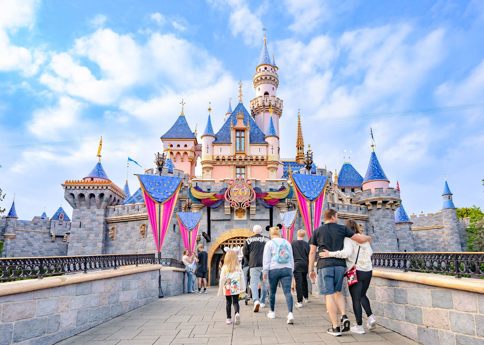 <i>AaronP/Bauer-Griffin/GC Images/Getty Images via CNN Newsource</i><br/>Disneyland during its 70th anniversary celebration on May 17