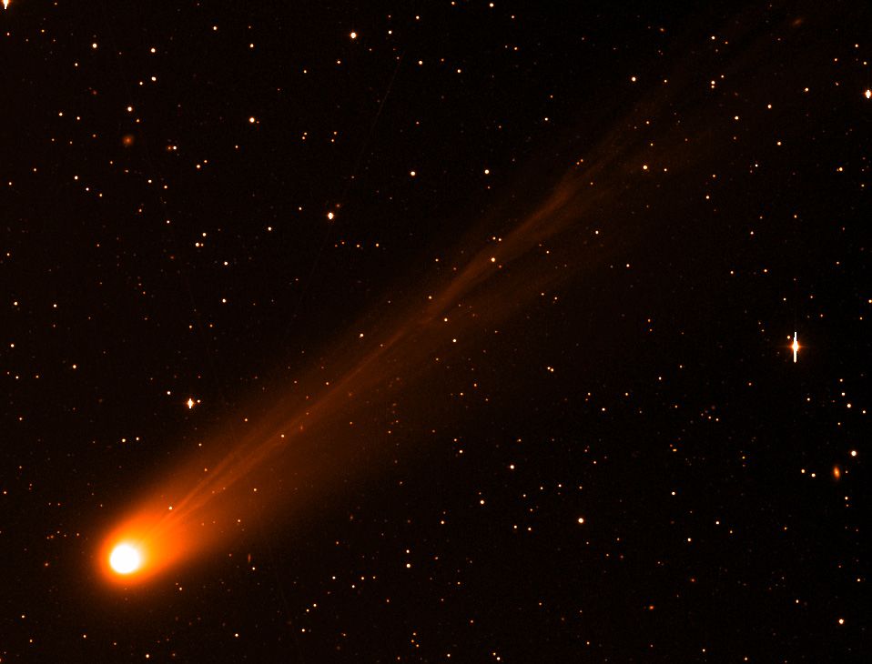 <i>Gianluca Masi/Virtual Telescope Project via CNN Newsource</i><br/>Comet SWAN can be seen in this image captured by the Virtual Telescope Project on October 6.