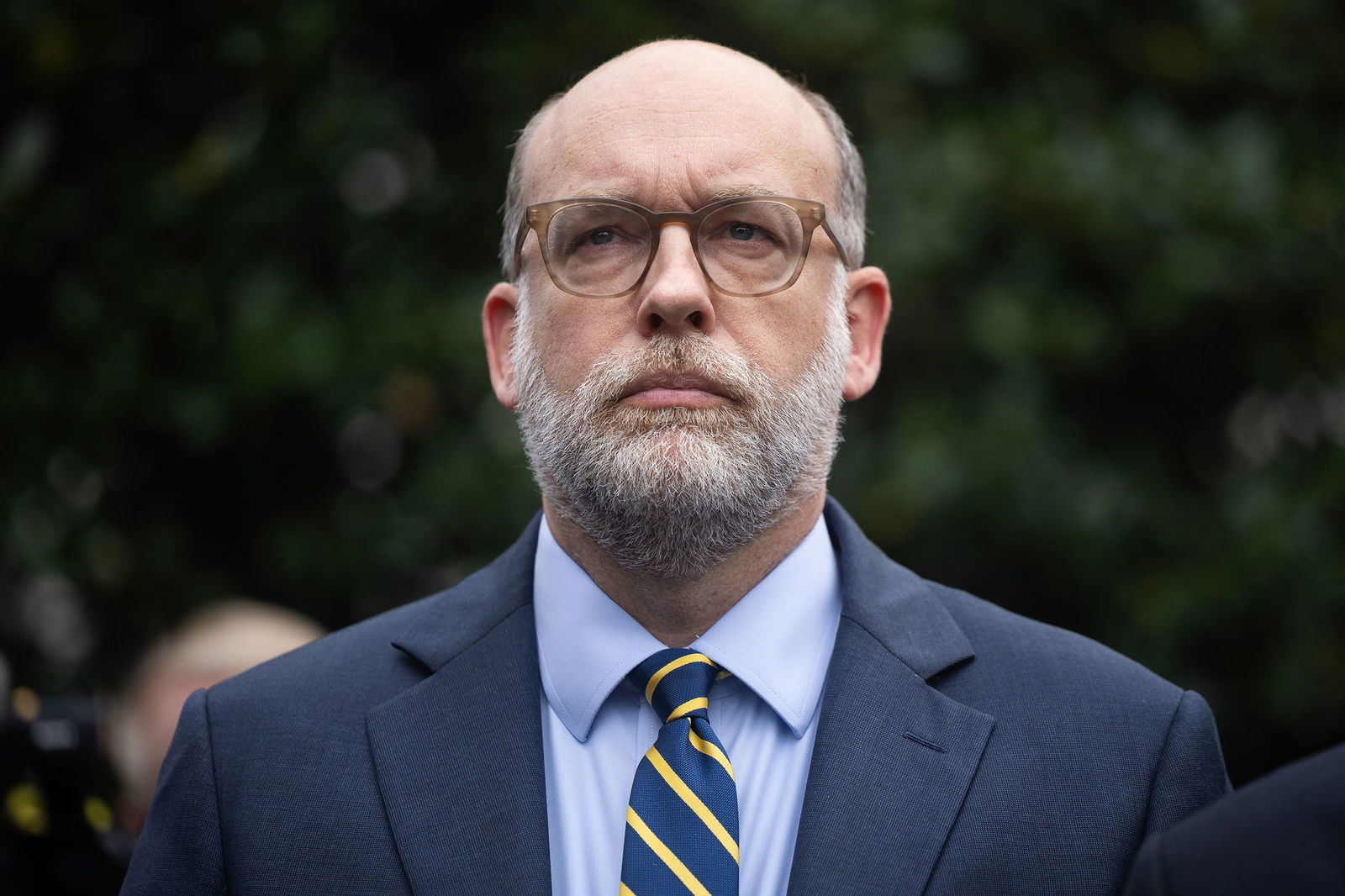 <i>Francis Chung/Politico/AP/File via CNN Newsource</i><br/>Office of Management and Budget Director Russell Vought at the White House September 29.