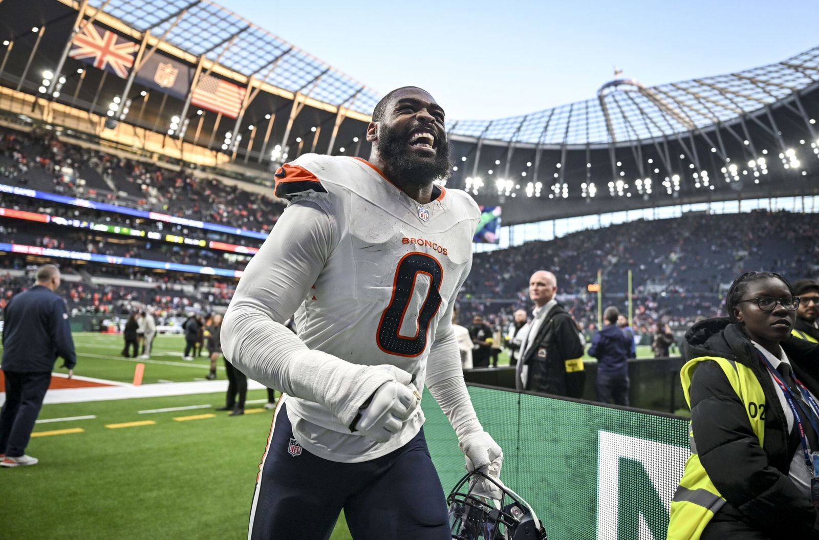 <i>AAron Ontiveroz/Denver Post/Getty Images via CNN Newsource</i><br/>Jonathon Cooper had a key late sack to help the Denver Broncos beat the New York Jets at the Tottenham Hotspur Stadium.