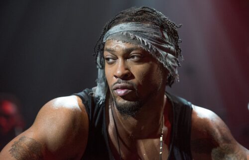 Singer D'Angelo performs with his band The Vanguard at Club Nokia on June 8