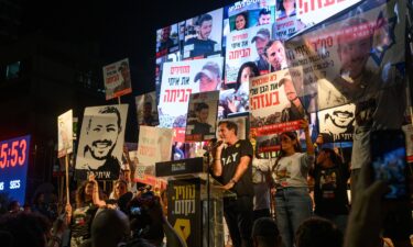 Relatives of hostages whose bodies are still in Gaza Strip call for their release at Hostages Square