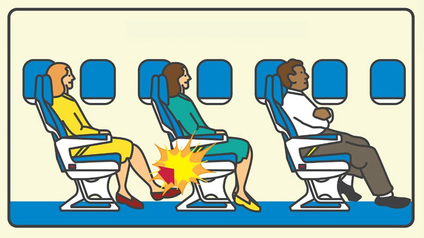 <i>illustration by Stewart Scott-Curran/CNN via CNN Newsource</i><br/>To recline or not to recline is a hot-button issue with many travelers on both sides.