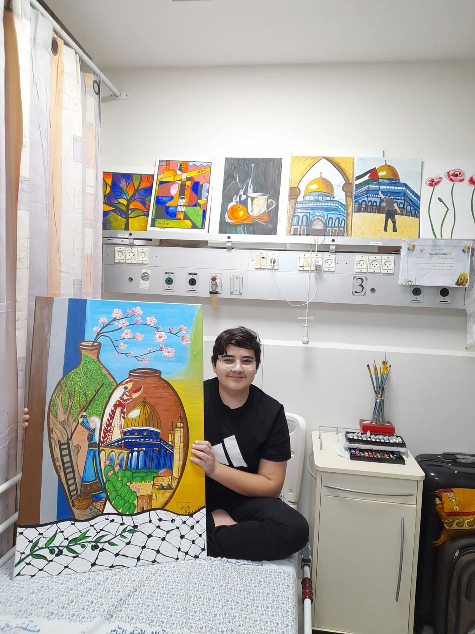 <i>Courtesy Al-Najjar family via CNN Newsource</i><br/>Yamen (left) and his mother Haifa (right) have been in Jerusalem for two years