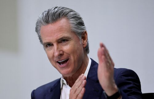 California Governor Gavin Newsom at a press conference