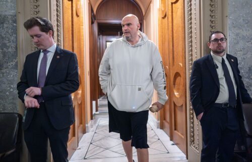 Pennsylvania Democratic Sen. John Fetterman at the Capitol in Washington on Monday.