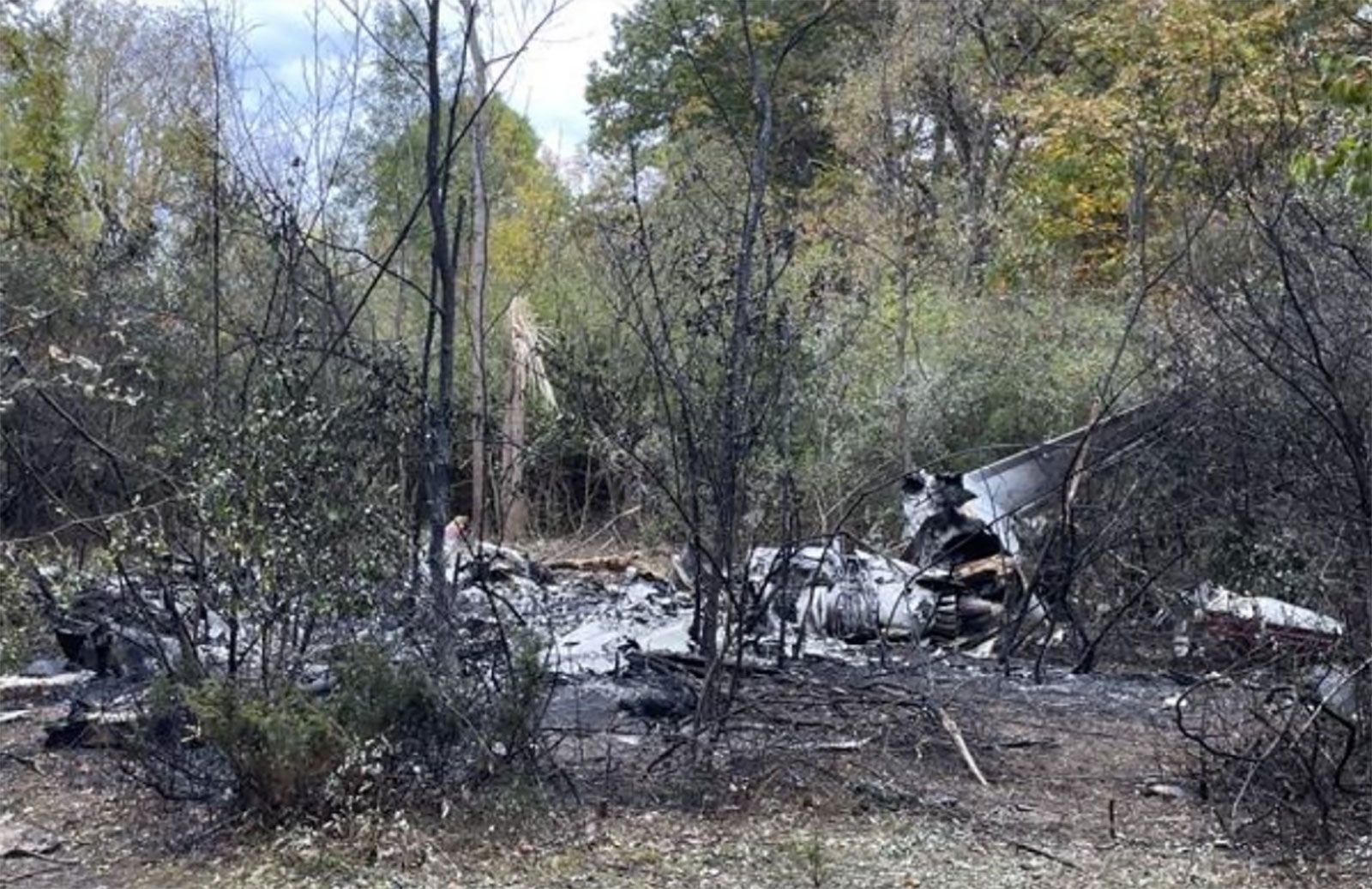 <i>NTSB via CNN Newsource</i><br/>The Mexican-registered Raytheon Hawker 800XP plane crashed in Bath Township