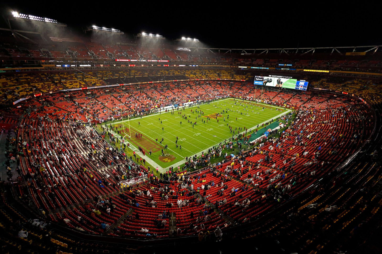 <i>Peter Casey/Imagn Images/Reuters via CNN Newsource</i><br/>A general overview of the Northwest Stadium before the game between the Chicago Bears and the Washington Commanders.