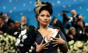Nicki Minaj poses during the Met Gala in New York City on May 5.