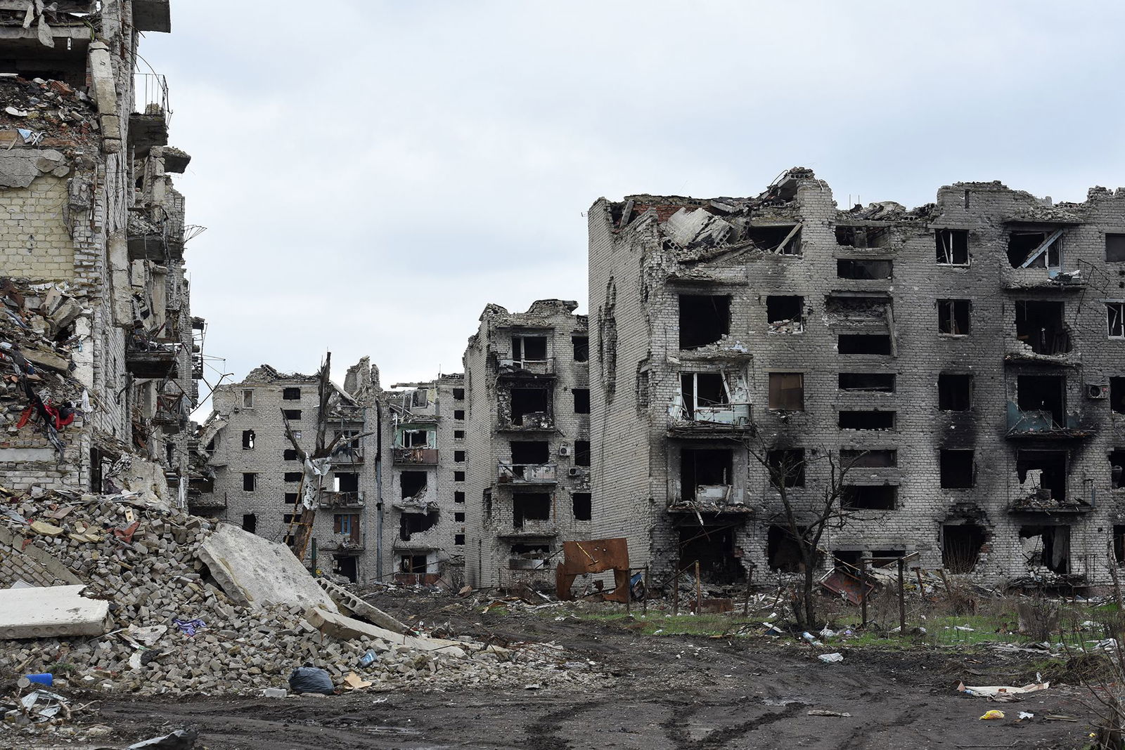 <i>AFP/Getty Images via CNN Newsource</i><br/>A view of a ruined and abandoned town in the Donetsk region