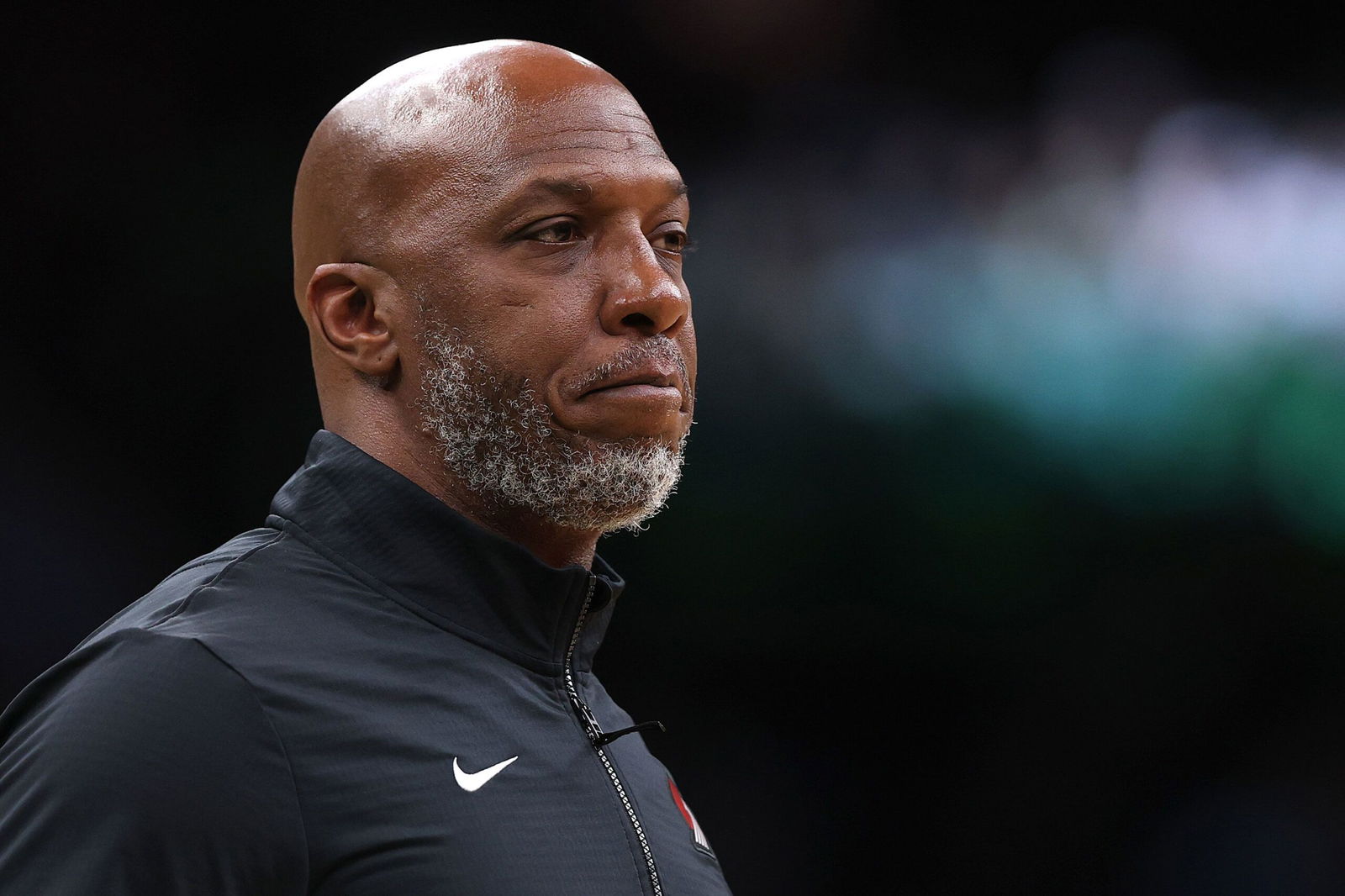 <i>Maddie Meyer/Getty Images via CNN Newsource</i><br/>Portland Trail Blazers head coach Chauncey Billups looks on during the second half of a game against the Boston Celtics at TD Garden in March.