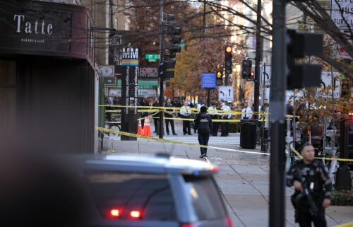 Photos shared in a press conference on Thursday morning show the two National Guard members who were shot in Washington