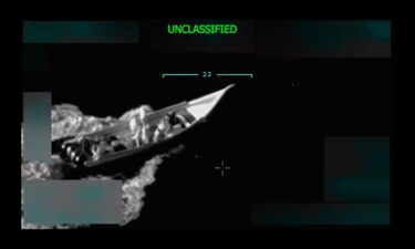 This screengrab of a video posted to Donald Trump’s Truth Social account on September 2 shows what Trump described as a Tren de Aragua boat carrying drugs from Venezuela.