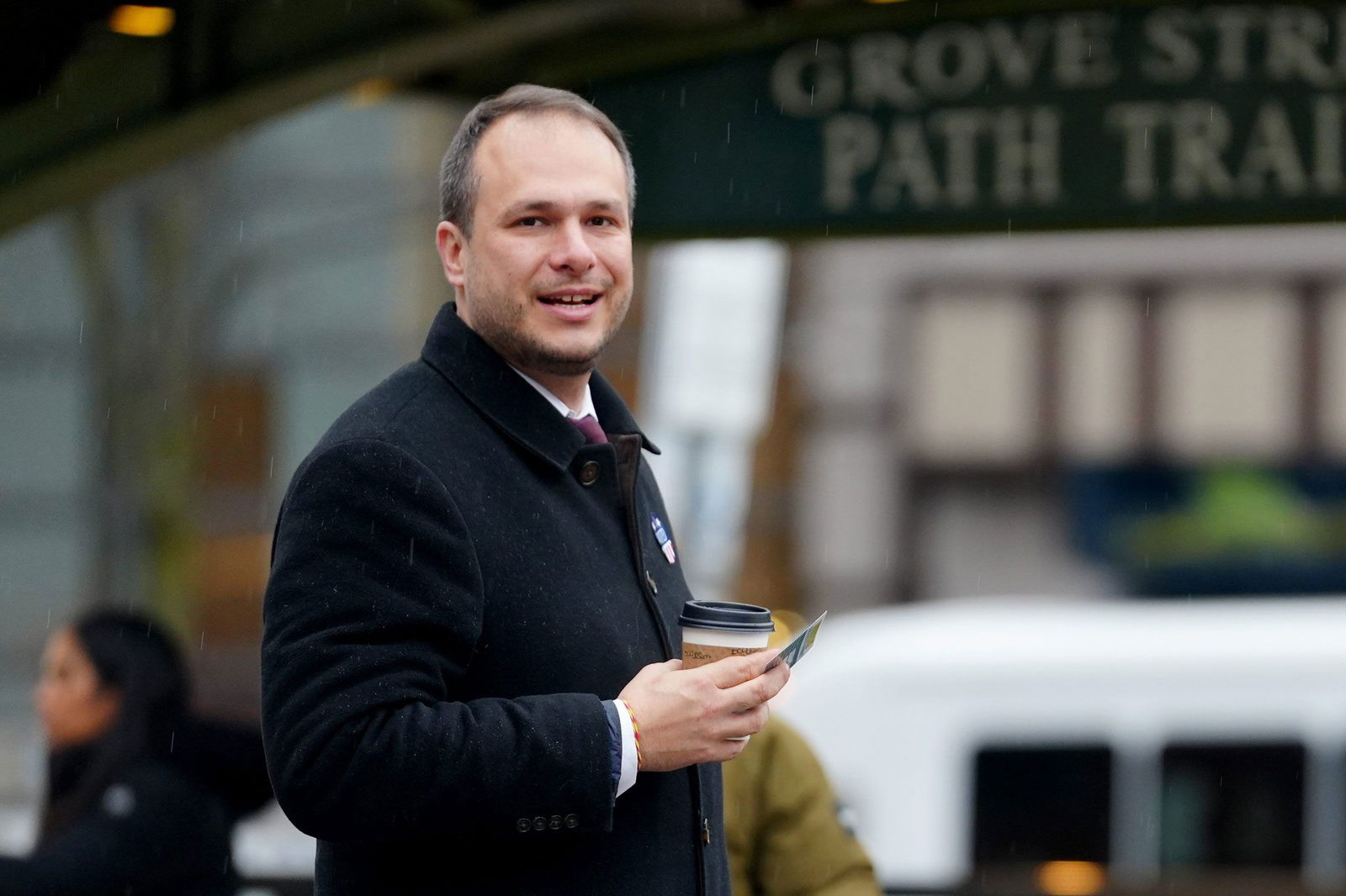 <i>Kevin R. Wexler/NorthJersey.com/USA Today Network/Imagn via CNN Newsource</i><br/>Jersey City mayoral candidate James Solomon encourages people to vote on December 2.